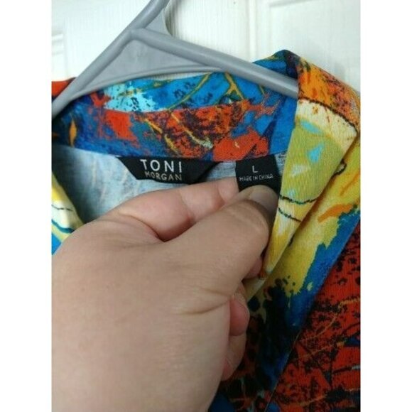 TONI Morgan Women's Long Sleeve Collared Front Button Shacket. Size L - Picture 9 of 15
